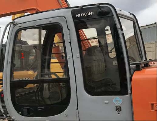 4457141日立の掘削機のタクシーの窓はガラス右側の位置No.7を和らげた