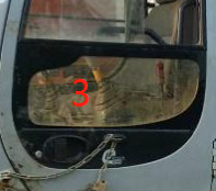 4457174日立の掘削機のガラス タクシーの窓の左側のまっすぐな位置NO.2はガラスを和らげた