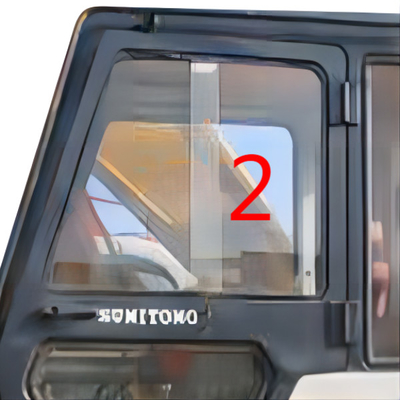 残されたドアの風防ガラスはガラスの取り替えSUMITOMO SH280 S280を和らげた