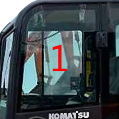 PC56-7 PC56小松のタクシーのガラス左側の位置NO.1大きいガラス5mm厚く