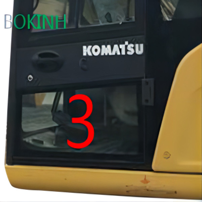 PC70-8小松のタクシー ガラスOEMの左ドアのより低い位置NO.3の坑夫の窓の取り替え