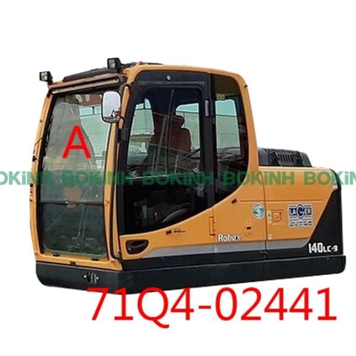 71Q4-02441ヒュンダイの掘削機のタクシーのガラス前部上部の位置Aの風防ガラス