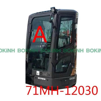 71MH-12030ヒュンダイの掘削機のタクシーのガラス前部甲革は風防ガラス5MMを厚く和らげた